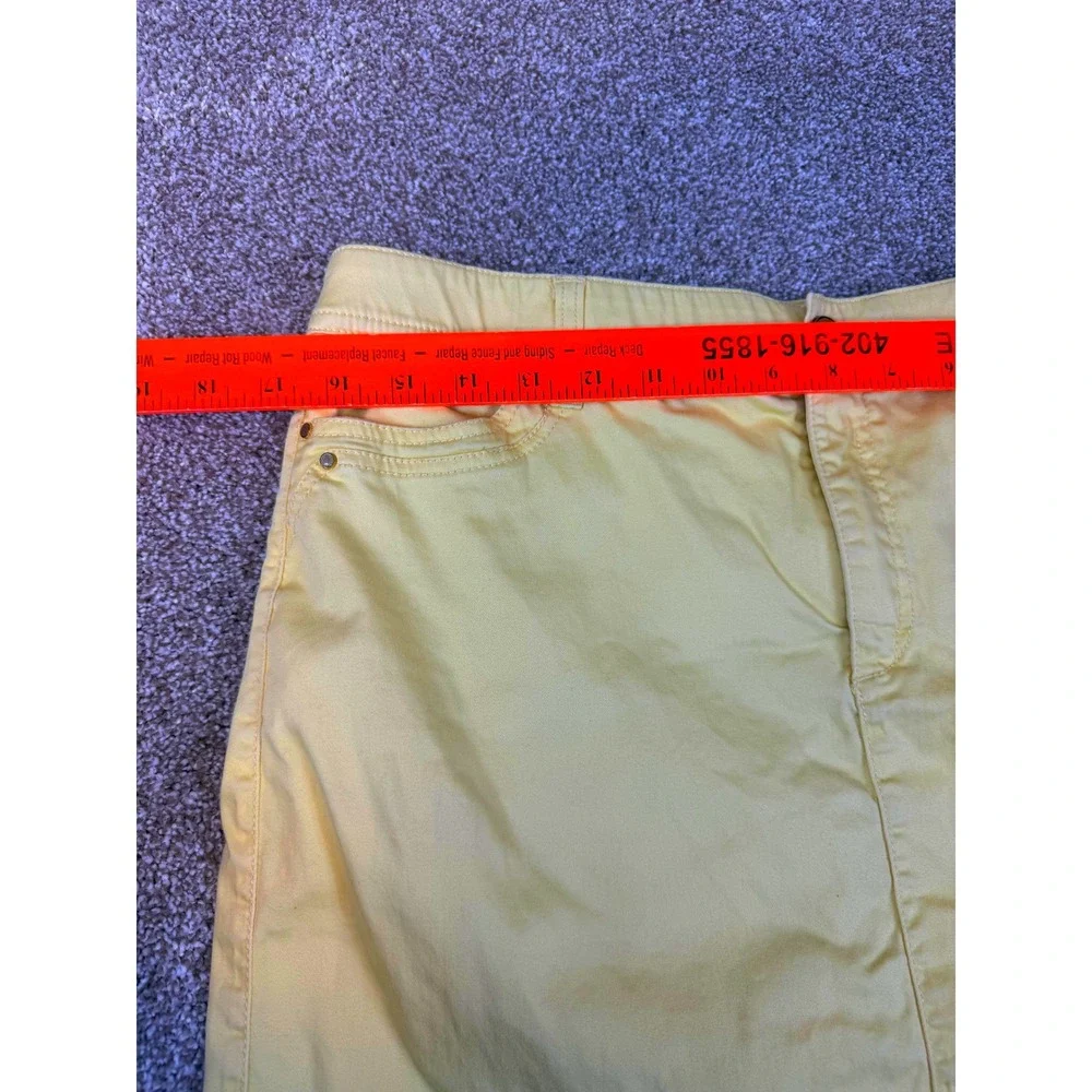 Charter Club Womens Yellow‎ Cotton Blend Skort 10 Mini Skirt Built-in Shorts